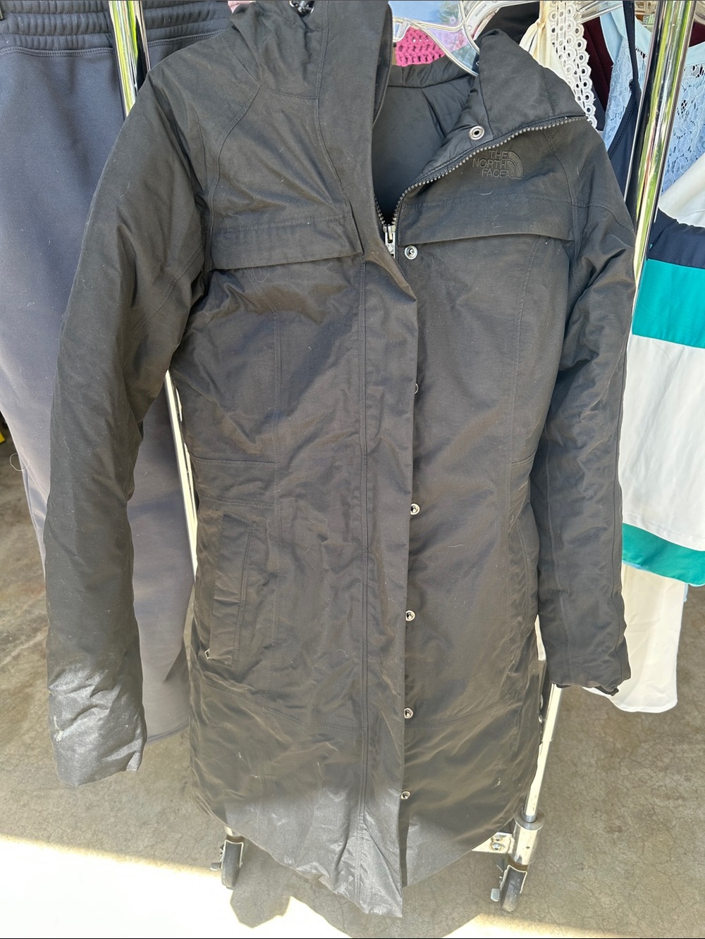 The North Face Black Women's Long Hooded winter Coat